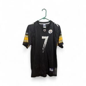 Vintage Youth Pittsburgh Steelers Sz XL Reebok Roethlisberger Jersey Distressed
